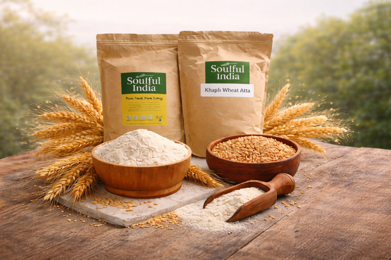 Organic Khapli Atta (Emmer Wheat) emmarwheet