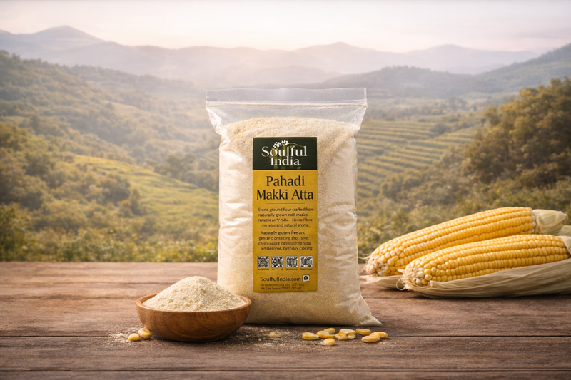 Organic Pahadi Makki Atta pahadi makki atta