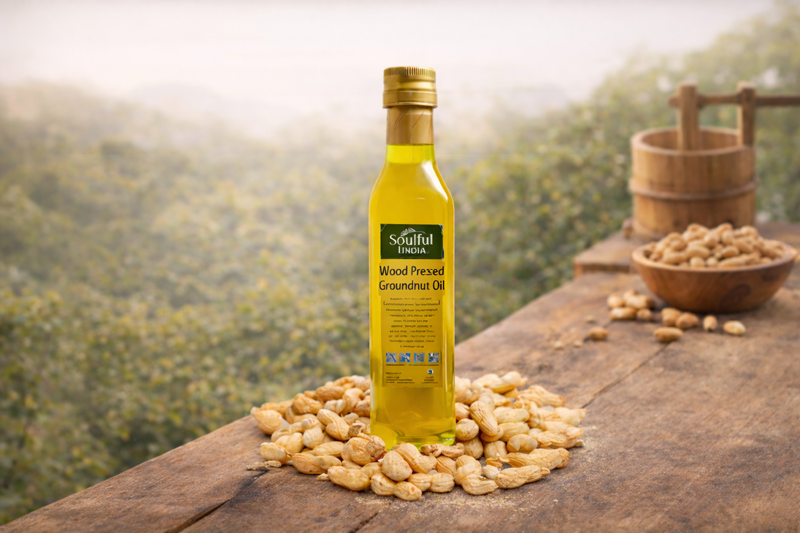 wood pressed groundnutt oil